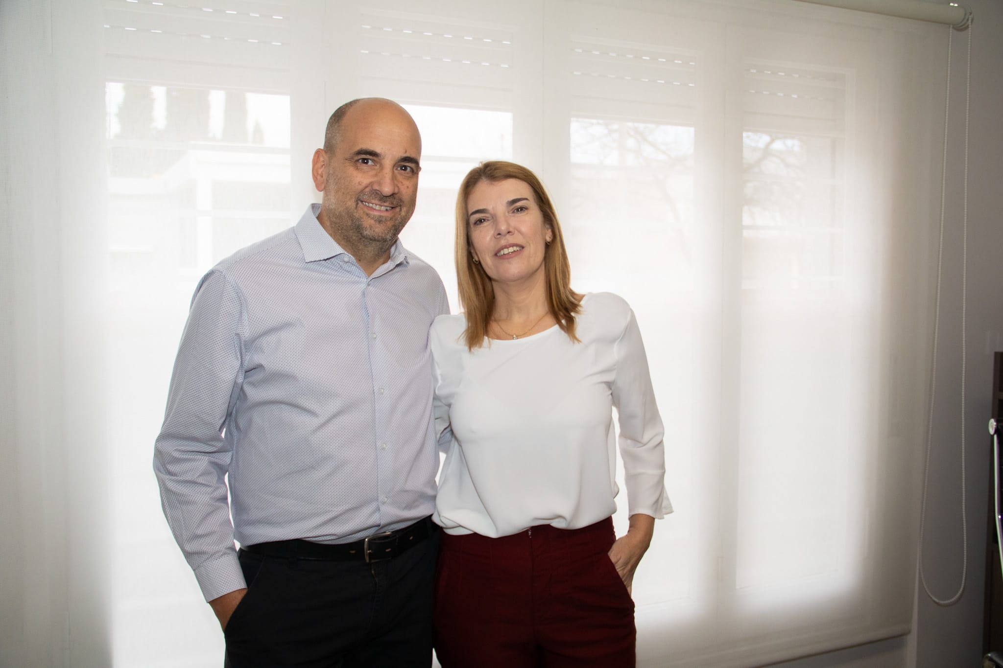 Rosana Andrea Campanella y Carlos Emiliano Álvarez en el estudio